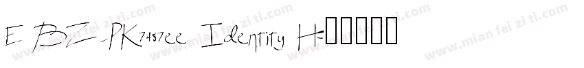 E BZ PK7487ee Identity H字体转换
